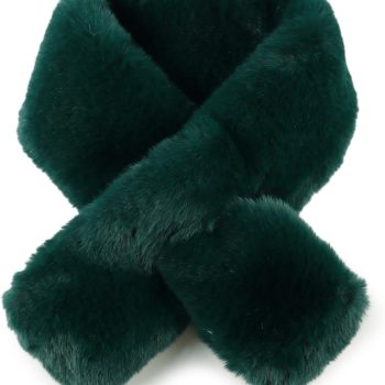 Women Fur Collar Scarf Winter Faux Fur Scarves for Women Cold Weather Lady Neck Warmer